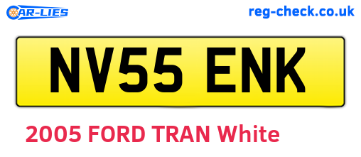 NV55ENK are the vehicle registration plates.