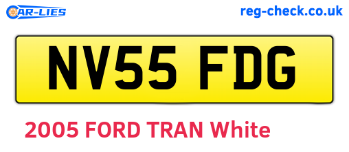 NV55FDG are the vehicle registration plates.