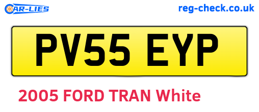 PV55EYP are the vehicle registration plates.