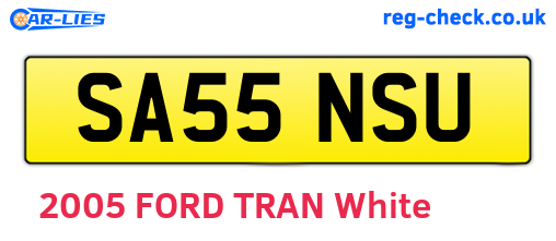 SA55NSU are the vehicle registration plates.