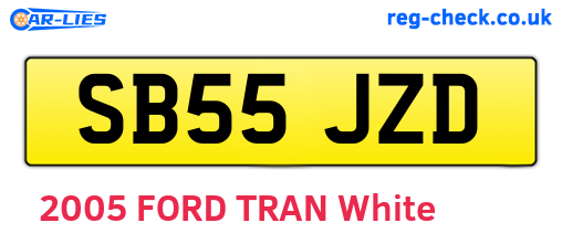SB55JZD are the vehicle registration plates.