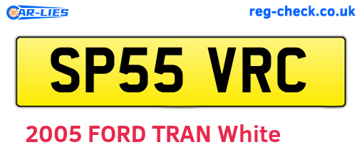 SP55VRC are the vehicle registration plates.