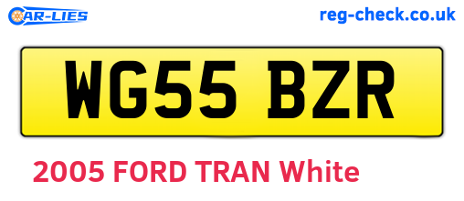 WG55BZR are the vehicle registration plates.