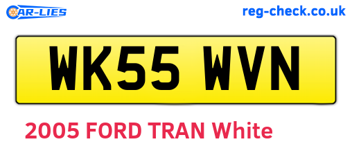 WK55WVN are the vehicle registration plates.