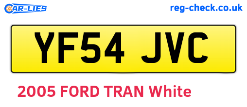 YF54JVC are the vehicle registration plates.