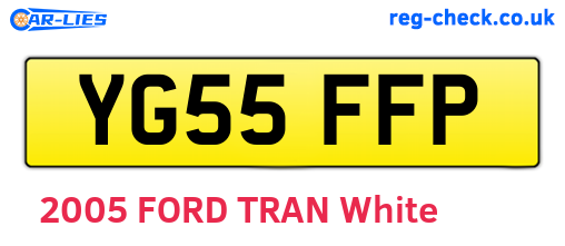 YG55FFP are the vehicle registration plates.