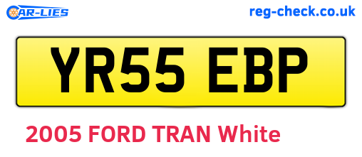 YR55EBP are the vehicle registration plates.