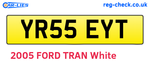 YR55EYT are the vehicle registration plates.