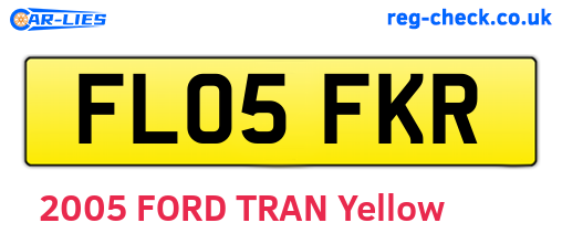 FL05FKR are the vehicle registration plates.
