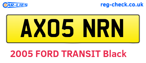 AX05NRN are the vehicle registration plates.