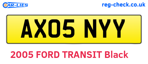 AX05NYY are the vehicle registration plates.