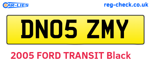 DN05ZMY are the vehicle registration plates.