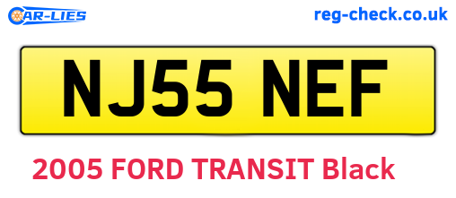 NJ55NEF are the vehicle registration plates.