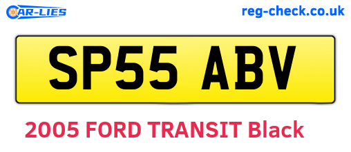 SP55ABV are the vehicle registration plates.
