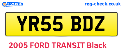 YR55BDZ are the vehicle registration plates.