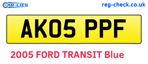 AK05PPF are the vehicle registration plates.