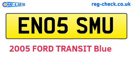 EN05SMU are the vehicle registration plates.