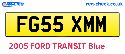 FG55XMM are the vehicle registration plates.