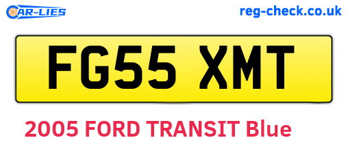 FG55XMT are the vehicle registration plates.