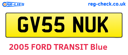 GV55NUK are the vehicle registration plates.