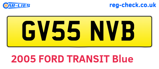 GV55NVB are the vehicle registration plates.