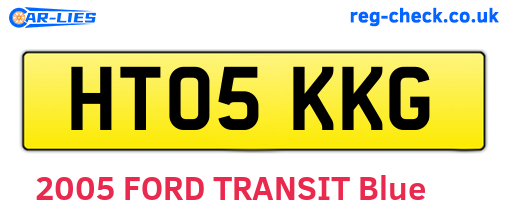 HT05KKG are the vehicle registration plates.