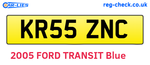 KR55ZNC are the vehicle registration plates.