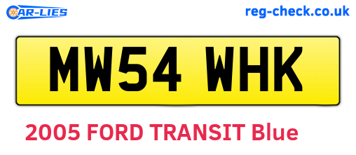 MW54WHK are the vehicle registration plates.