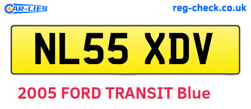 NL55XDV are the vehicle registration plates.