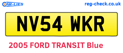NV54WKR are the vehicle registration plates.