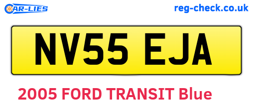 NV55EJA are the vehicle registration plates.