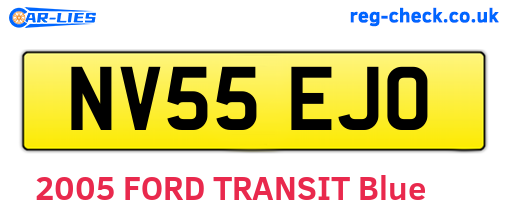 NV55EJO are the vehicle registration plates.