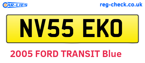 NV55EKO are the vehicle registration plates.