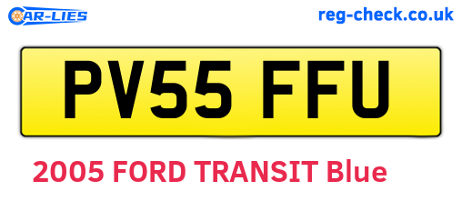 PV55FFU are the vehicle registration plates.