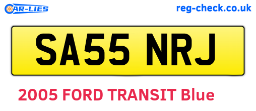 SA55NRJ are the vehicle registration plates.