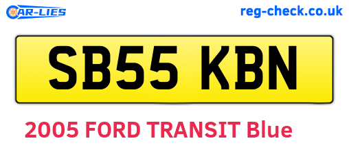 SB55KBN are the vehicle registration plates.