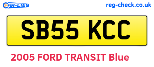 SB55KCC are the vehicle registration plates.