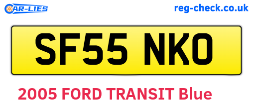 SF55NKO are the vehicle registration plates.