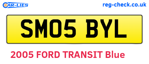 SM05BYL are the vehicle registration plates.