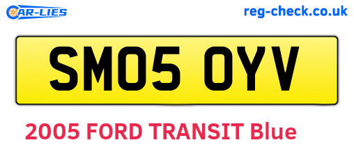 SM05OYV are the vehicle registration plates.