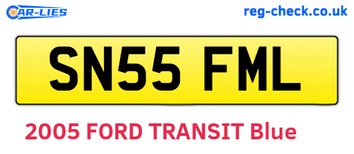 SN55FML are the vehicle registration plates.