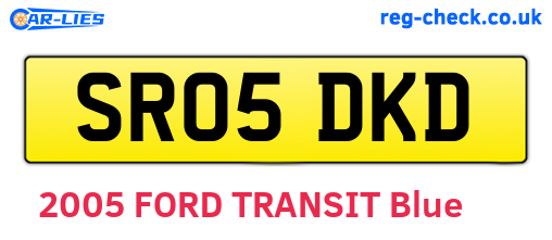 SR05DKD are the vehicle registration plates.