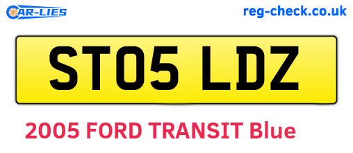 ST05LDZ are the vehicle registration plates.