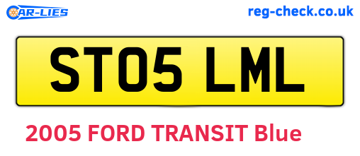 ST05LML are the vehicle registration plates.