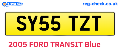 SY55TZT are the vehicle registration plates.