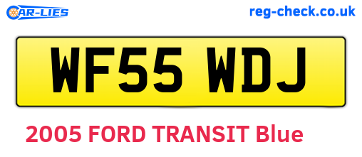 WF55WDJ are the vehicle registration plates.