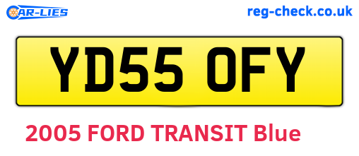 YD55OFY are the vehicle registration plates.