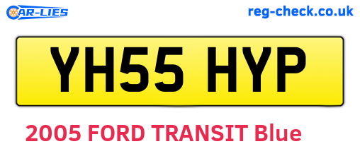 YH55HYP are the vehicle registration plates.
