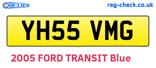 YH55VMG are the vehicle registration plates.