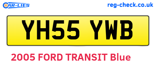 YH55YWB are the vehicle registration plates.
